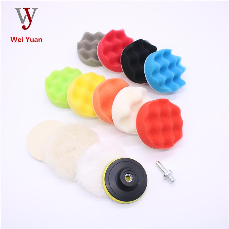 3" Car Polishing & Waxing Sponge Set with Backing Pad