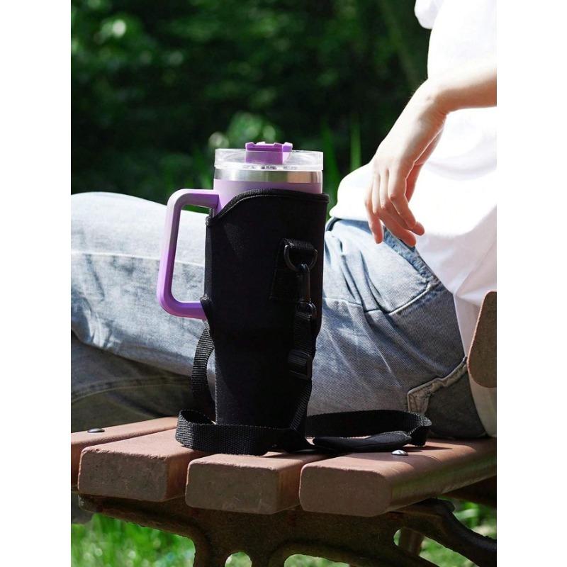 1Pc 40oz Tumbler Case, Cup Cover/Storage/Organization, Diving Material Cup Cover, Car Handle Cup Protective Cover, Diagonal Strap Adjustable Strap