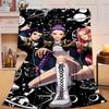 1PC Kpop Cartoon Flannel Blanket Gift, Suitable for Both Men And Women, Soft Ideal for Beds And Sofa, Birthday Or Christmas Gift