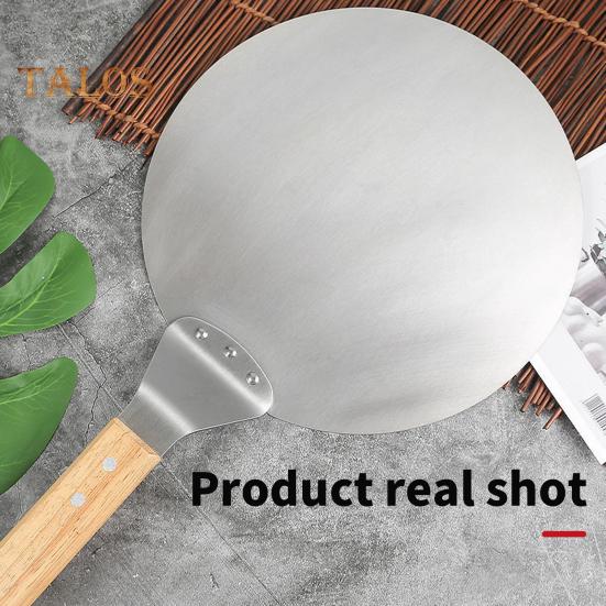 Lopatka na pizzu z nerezové oceli Velká kulatá lopatka Kuchyňská trouba Špachtle na pizzu Široký povrch Bezpečné nástroje na pečení pro domácí restaurační pekárnu