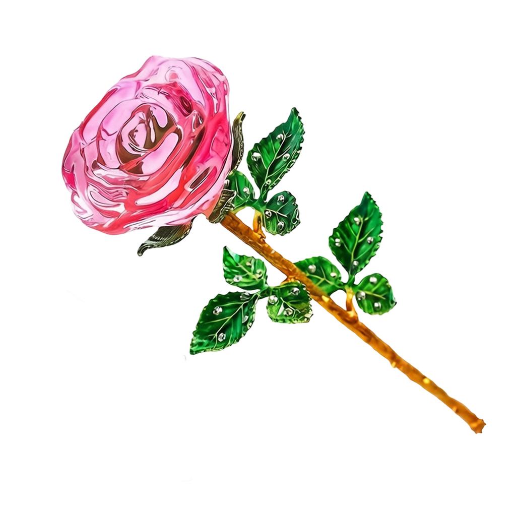 Unique Crystal Colored Glass Rose For Romance Gift And Table Centerpieces Decoration Stylish Birthday Gift