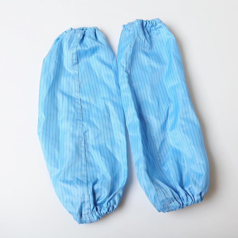 Anti-static Dust-Free Room Sleeves, Blue/White Striped Work Sleeves, Washable One Size