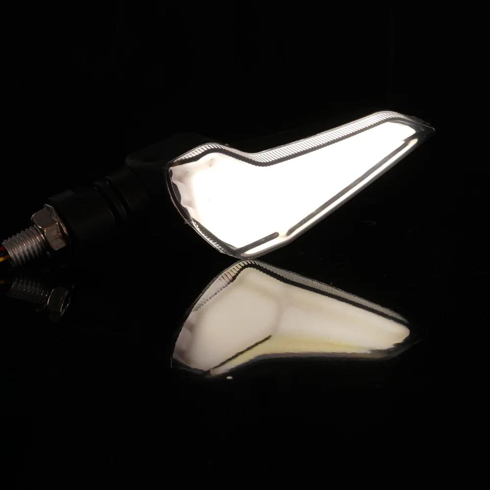 1 Pair Motorcycle LED Light Flasher Turn Signal Indicators for Kawasaki / Suzuki / Yamaha / cbr650f DRL Indicators Lamp белый