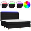 Maison Exclusive - Sommier à lattes de lit matelas et LED Noir 180x200 cm Tissu