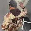 מותג אמריקאי טרנדי חוצה גבולות GALLERY DEPT הדפסת אותיות מעיל קואצ'ר הסוואה לגברים ונשים High Street מעיל טעינה