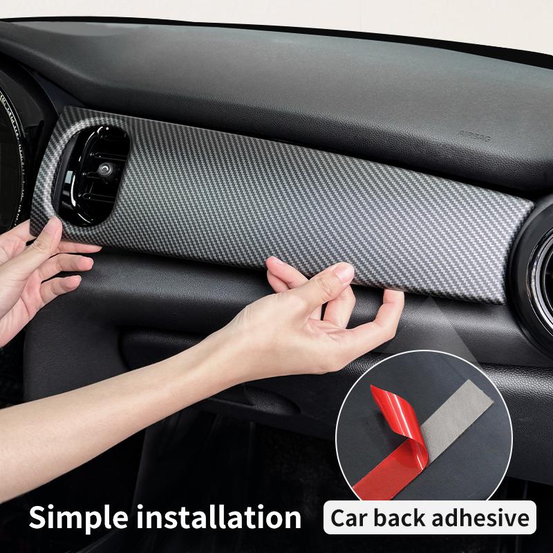 Car Dashboard Decorative Shell Leather Sticker For Mini Cooper F55 F56 F57 - Car Styling Accessories Only Left handdrive