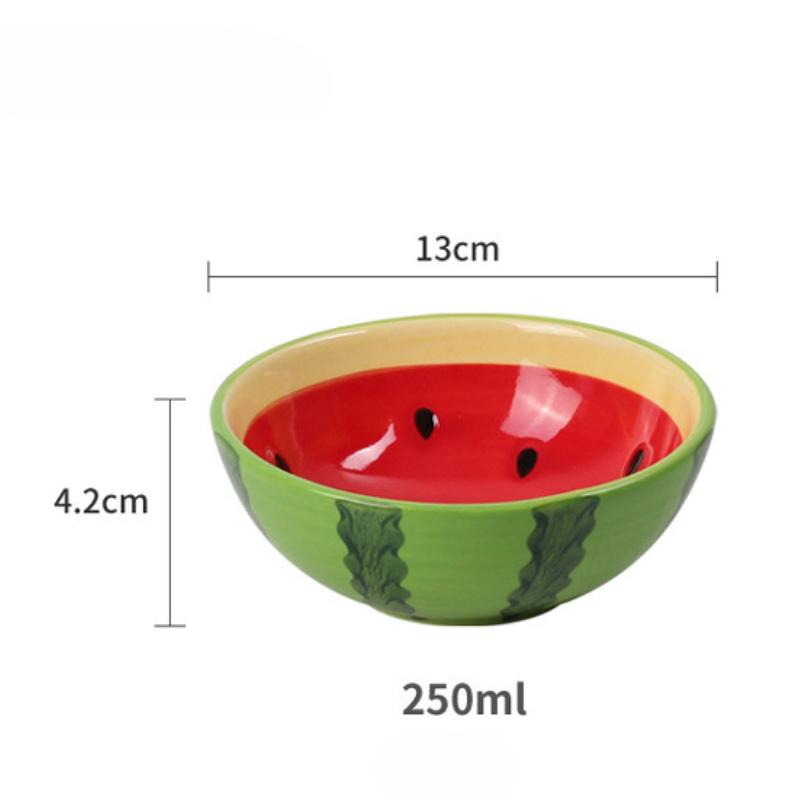 Creative Fruit Shaped Ceramic Salad Bowl Family Fruit Snack Plate Dinner Bowls Complete Tableware Kitchen Utensils Accessories