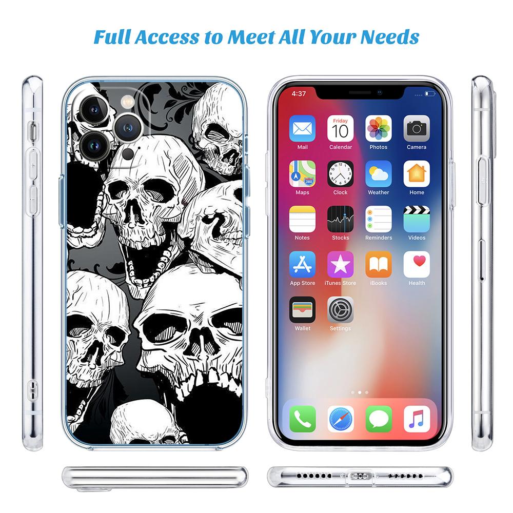 LO87 Skeleton Skull Phone Case for LG K22 K30 K40 K40S K41 K42 K50 K50S K51 K51S K52 K61 K62 K71 K92 Q60 Q61 V40 V50 V60