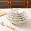 Round Shape Ceramic Steamer Hollow Porous Steaming Bowl Universal Food Steaming Dish Home Use