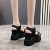 Mote Nye Chunky Platform Sandaler Dame Høye Hæler Sexy Åpne Sandaler Kile Bling Sneakers 10CM Dame Strand Sommersandaler