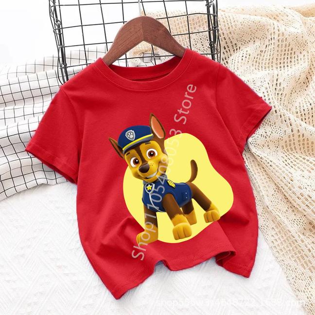 Paw Patrols Baby TShirt Girls Boys Clothes Cartoon Anime Chase Skye Figure Printed Toddler Tops Summer Clothes Gift
