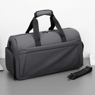 Compact Gym Duffel Bag with Shoe Compartment, Large-Capacity Travel Bag, Trolley-Attachable Sports Handbag