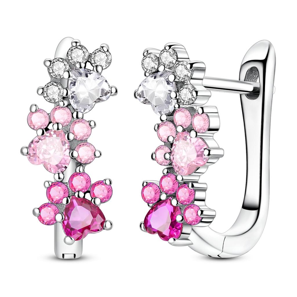 Woman Earring 925 Silver Original Eardrop Hoop Earring Sunflower Bee Bow Fashion Jewelry