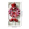 180x90cm Valentine Door Wreath Heart-Shaped Romantic Ornament for Front Door Porch Patio Window Valentine Day Home Decoration