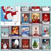 Soft And Comfortable Santa Claus Christmas Shower Curtain With Hooks