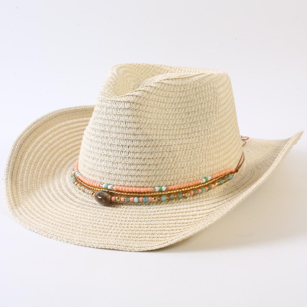 Popolare cappello da cowboy western classico europeo e americano intrecciato in paglia per uomo e donna moda outdoor stile OL cappello a cilindro intrecciato