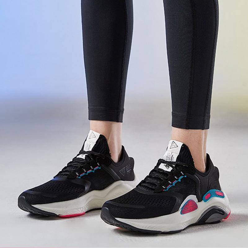 New LiNing Arashi Plus Cushioning Rebound Low Top Running Shoes Women's Standard Black ARHQ078-5
