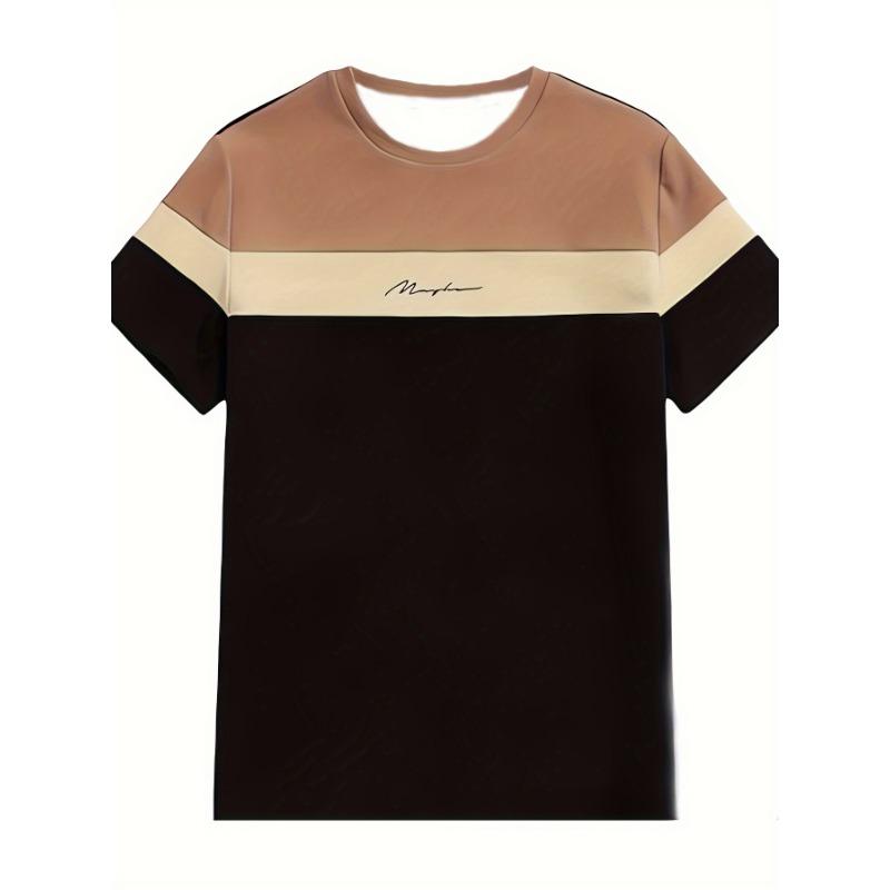 Summer European-American Men's Youth Fashion Sports Printed Loose Casual Short Sleeve T-Shirt