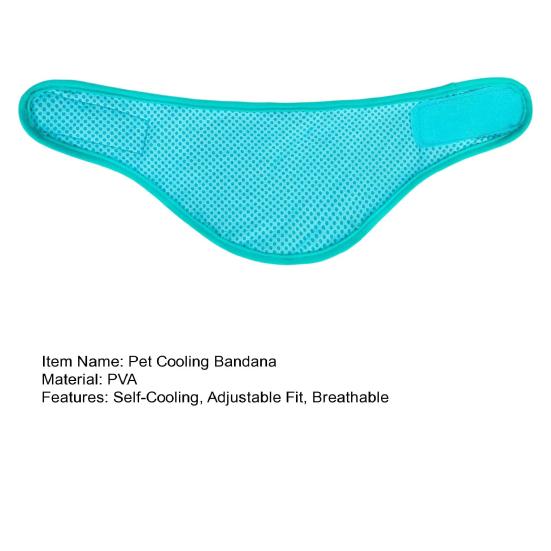 Summer Outdoor Dog Cooler Cooling Bandana, Breathable Self-Cooling Neck Wrap, Pet Cold Water Activated Bandana Cooler, Heatstroke Prevention Kerchief