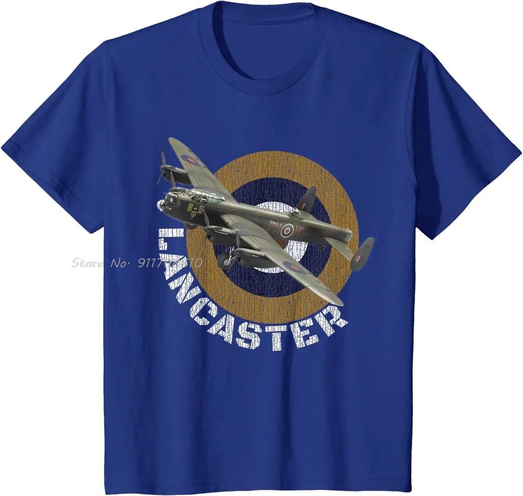 British Warplanes Lancaster Heavy Bomber Cotton Tshirt Premium Oversized T-shirt O-Neck Unisex Tops Tees Men's Clothing