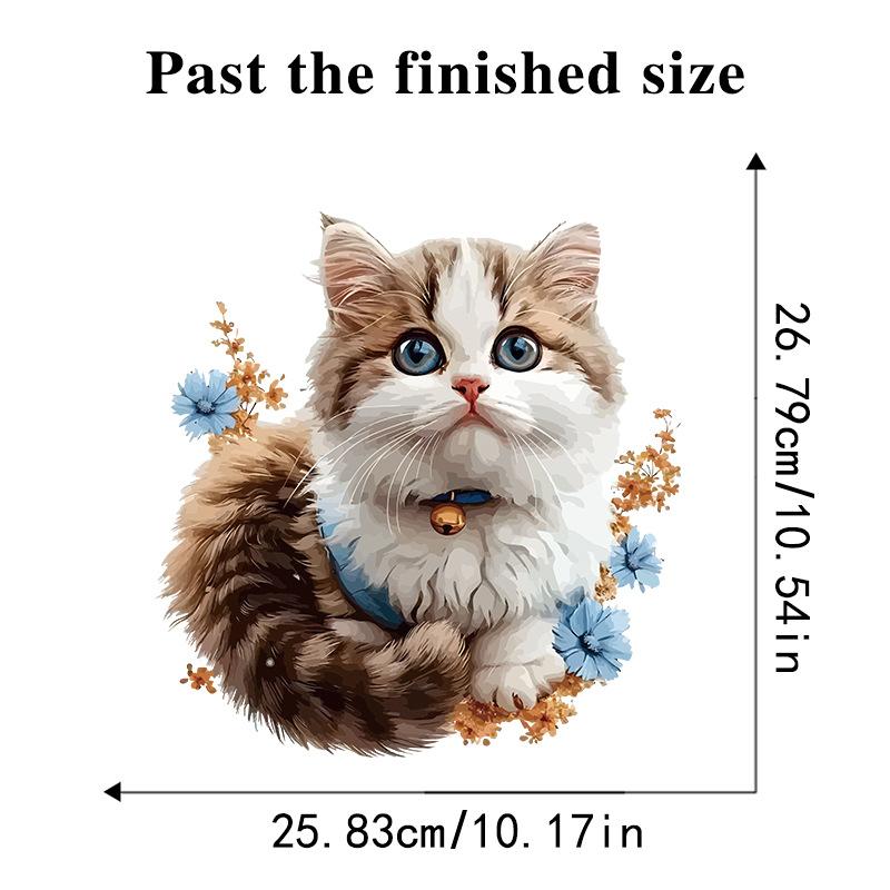 

Милые наклейки на стену с котами, самоклеящийся виниловый декор для детской комнаты, ванной, шкафа, туалета, домашний декор, съемные, отклеивающиеся 30x30CM