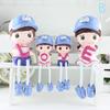 Creative 4-People Love Family Dolls Home Furnishing Resin Characters Ornaments Home Decor Crafts