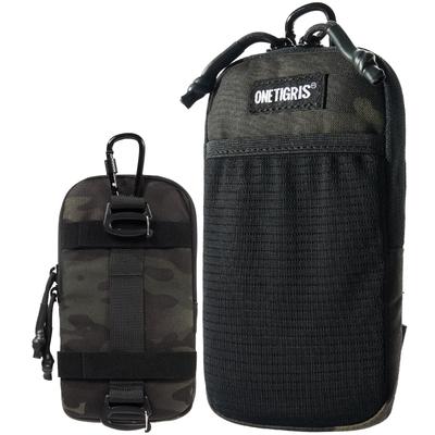 ONETIGRIS Belt and Backpack Smartphone Pouch for Outdoor and Compatible with iPhone 12 Pro Sony and Samsung Camouflage Black Men's Activities, Hiking,