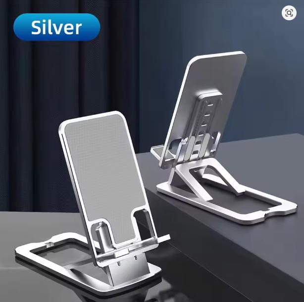 Universal Adjustable Foldable Desktop Phone Stand -Height & Angle Adjustment for All Smartphones Mobile Support Holder All Phone