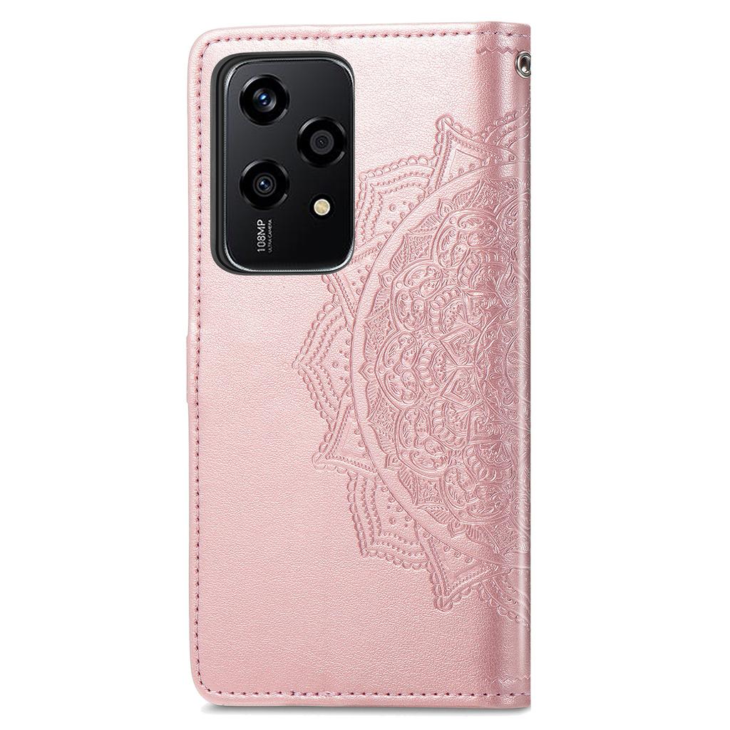 For Honor 200 Lite Case Stand Function Embossed Mandala Pattern PU Leather Phone Cover