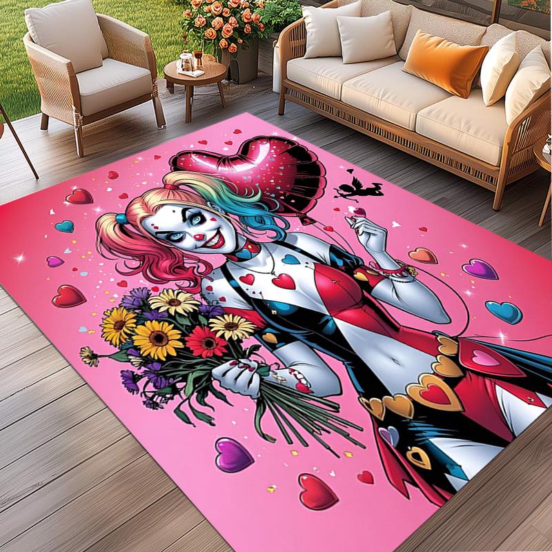 Superhero Print Rug, Washable Floor Carpet, For Entryway Dorm Laundry Room Office Study, Home Decor Birthday Christmas Gift
