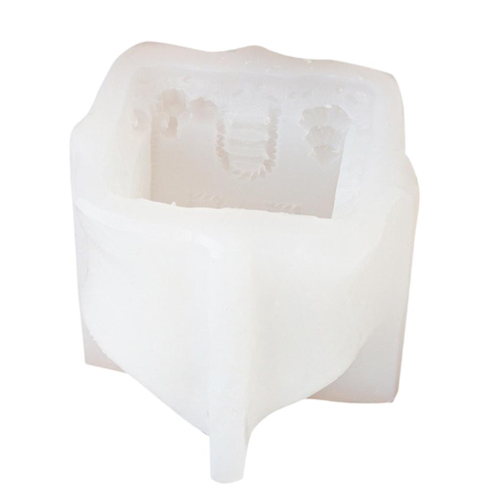 Silicone Moulds House Shape Candle Molds Ornament Christmas House Castings Molds Plaster Molds Epoxy Resin Molds