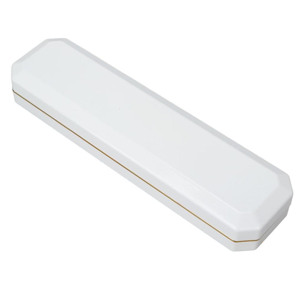 LED Lighted Jewelry Gift Box Rings Bracelet Tray Display Storage Case for Proposal Engagement WeddingWhite