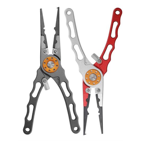 Aluminum Alloy Fishing Pliers Ergonomic Handle Portable Multifunction Ring Opener PE Line Cutter Hooks