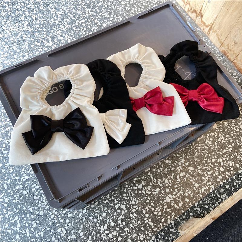 1 Cute bow bag mini wrist cloud bag women's new pleated lace handbag