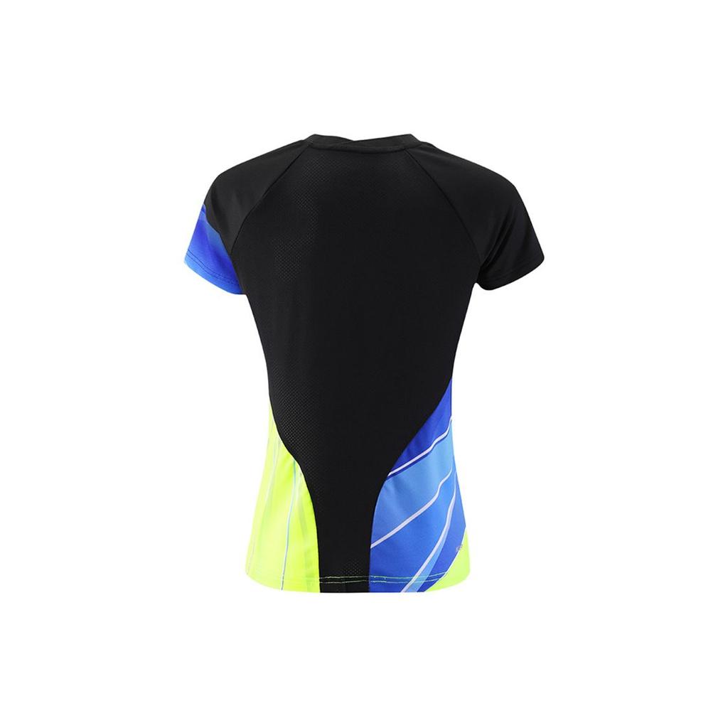 Li Ning Badminton Series Quick-Dry Breathable Sports Short Sleeve T-Shirt Women Tops Black AAYQ072-3