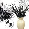 Halloween Simulation Schwarzer Eukalyptus Zweig Künstlicher Blumenstrauß Thanksgiving Plastik Eukalyptus Stiele Party Tischdekoration