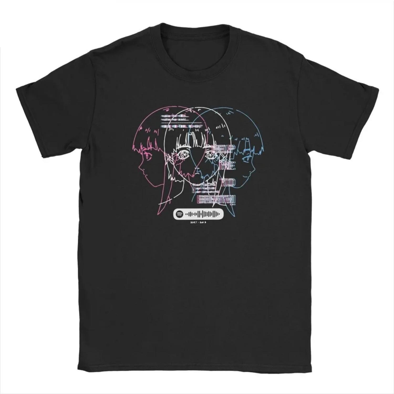 

Series Experiment Lying Iwakura T-shirt Women s Short Sleeve Soft Casual T-shirt Japanese Fault Aesthetic T-shirt Anime Comics S чёрный
