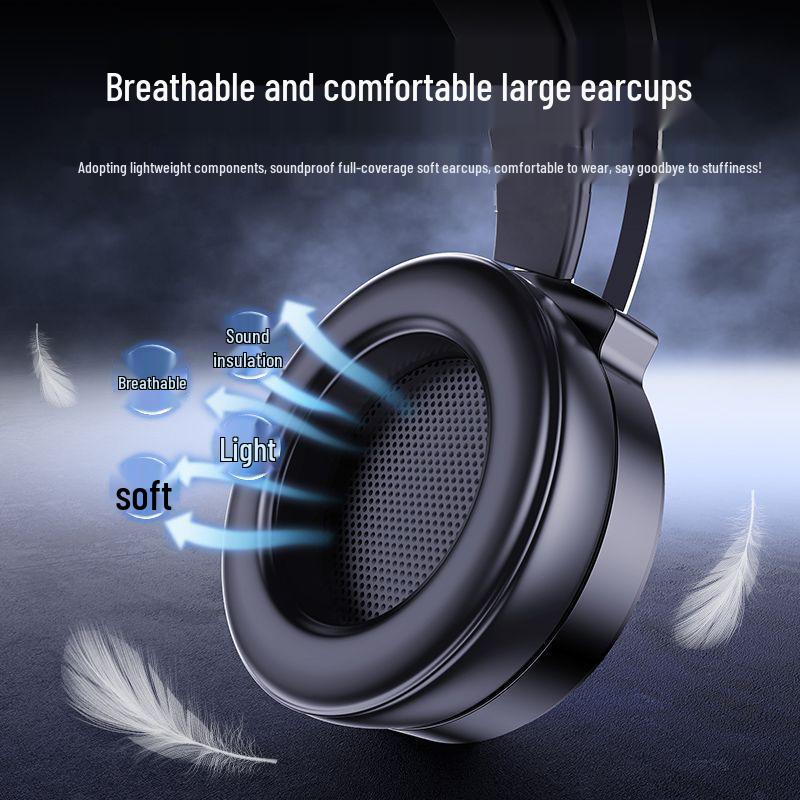 Wired USB Gaming Headset with Microphone for PC and Laptop
