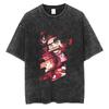 Anime Demon Slayer Tokitou Muichirou Graphic Print Tshirt Men Manga T-shirts Washed Cotton T Shirt Harajuku