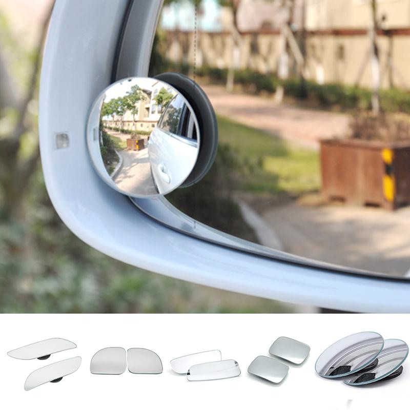 2Pcs Car Rearview Mirror Blind Spot Automobile 360 Degree Adjustable Wide Angle Rearview Mirror Auto Exterior Accessories