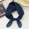 58cm Scarf for Women Cotton Linen Small Square Versatile Polka Dot Decorative Scarf Headscarf Neck Protection Scarfs Shawl