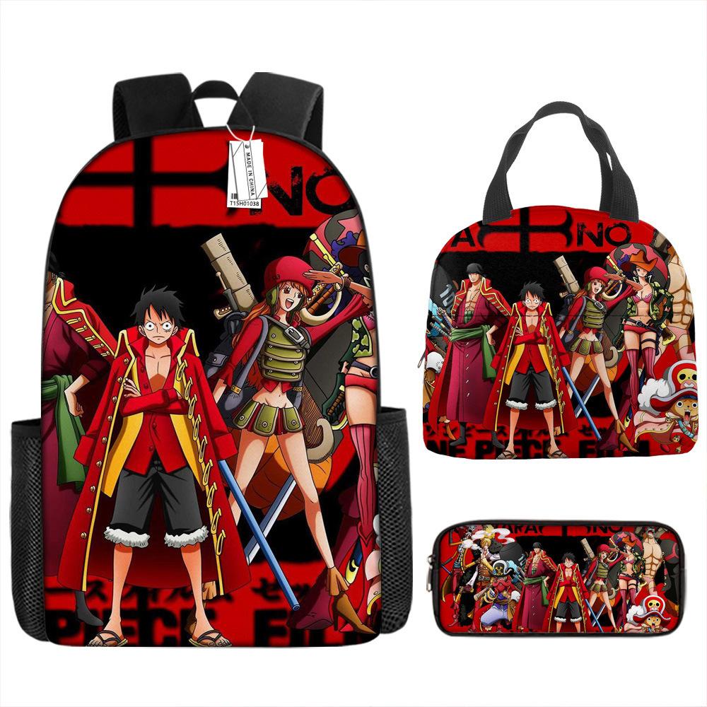 

ONE PIECE one piece шкільний рюкзак Рюкзак Луффі Учні початкової та середньої школи Рюкзак великої місткості Дитяча сумка для обіду 15 backpack