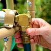Brass Angled Tap Connector, 1 Inch GHT Zinc Alloy   Elbow Connector Garden Hose Reel for Hose Pipe