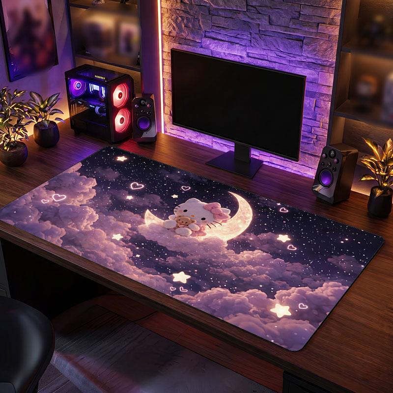 Big Mouse PadHello Kitty Extended Soft Desk Mat Gaming Office Computer Table Decor Mat