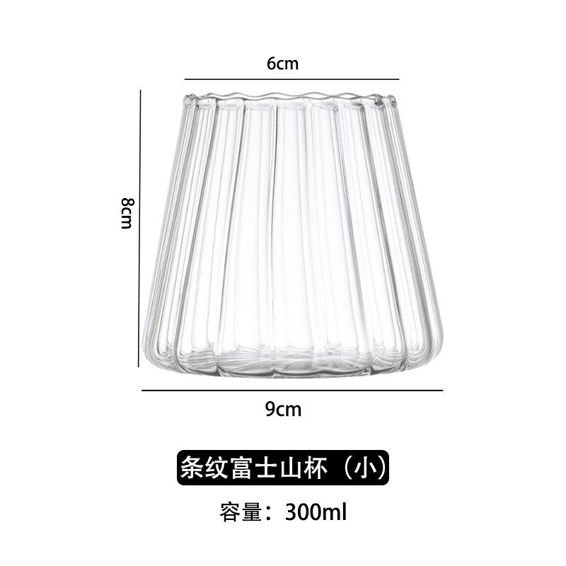 Simple Thickened Single-Layer Cup Transparent Household Juice Beverage Cup High Borosilicate Glass Cold Drink Cup High Temperature Resistant Glass