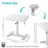 Hydraulic Lifting Piano Stool Chair Height Adjustable Music Stool with PU Leather Sponge Cushion for Vanity Living Room Bedroom