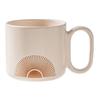 390ml Boho Ceramiczny Kubek Wzór Palma/Wschód Słońca Bezpieczny w Kuchence Mikrofalowej