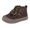 Winter Mid-cut Cotton Shoes for Children, Plus Velvet Soft-soled Casual Shoes for Boys and Girls, Velcro Cotton Shoes