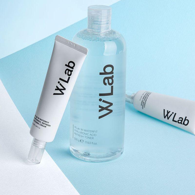 Wlab [Water Fit Duo] Hyaluronic Acid Refreshing Toner 500g + Panthenol Refreshing Soothing Cream 50ml