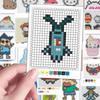 144 Pixel Art Perler Bead Pattern Stickers - Shinchan & Sanrio DIY Planner